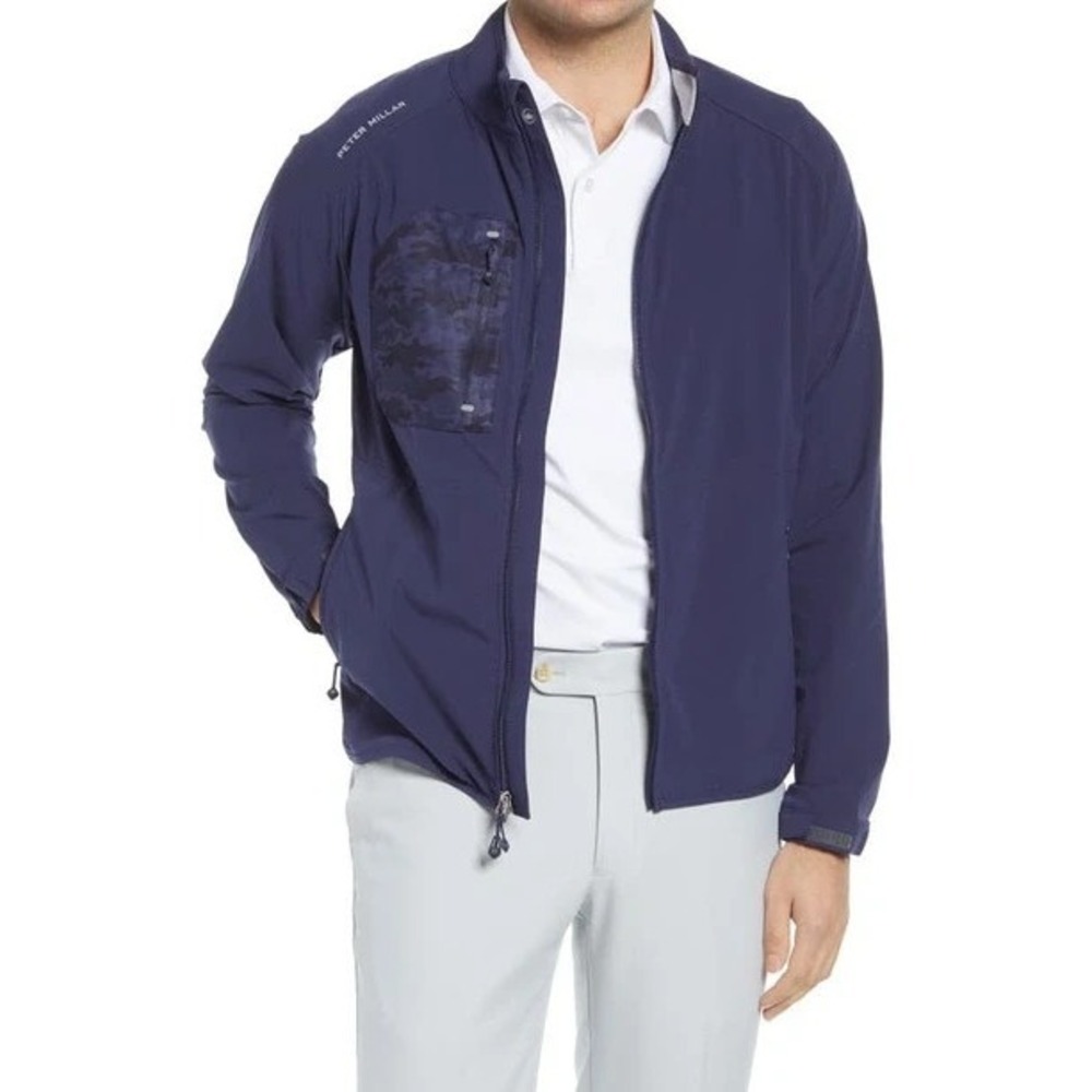Peter Millar Flex Adapt Windcheater Shell Jacket In Navy Men Medium NWT $178